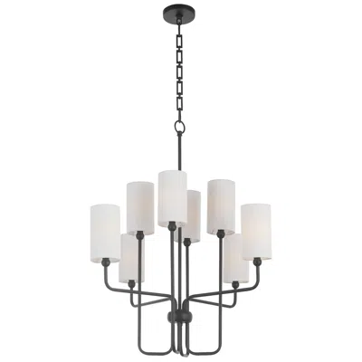 Quorum International Charlotte 8lt Matte Black Chandelier