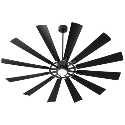 Quorum International Cirque 72" Matte Black Fan