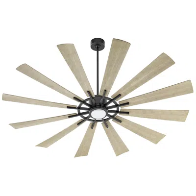 Quorum International Cirque 72" Matte Black/weathered Gray Fan