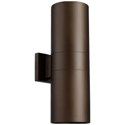 Quorum International Cylinder 2lt 6" Oiled Bronze Wall Lantern