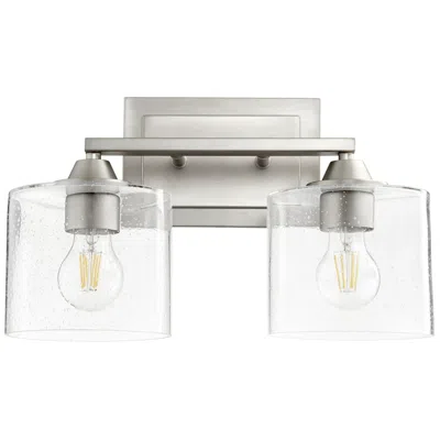 Quorum International Dakota 2lt Satin Nickel Vanity Light In Gray
