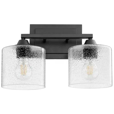 Quorum International Dakota 2lt Textured Black Vanity Light