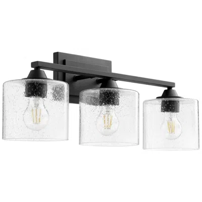 Quorum International Dakota 3lt Textured Black Vanity Light