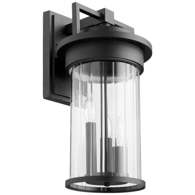 Quorum International Dimas 3lt Textured Black Wall Lantern
