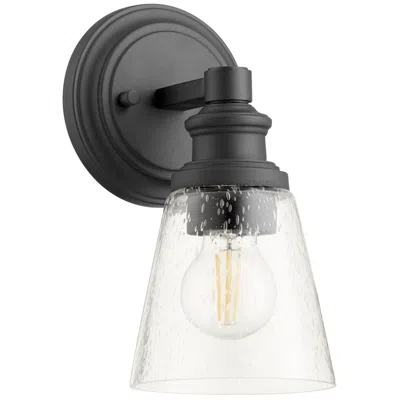 Quorum International Dunbar 1lt Textured Black Wall Mount