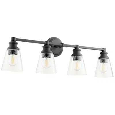 Quorum International Dunbar 2lt Textured Black Vanity Light