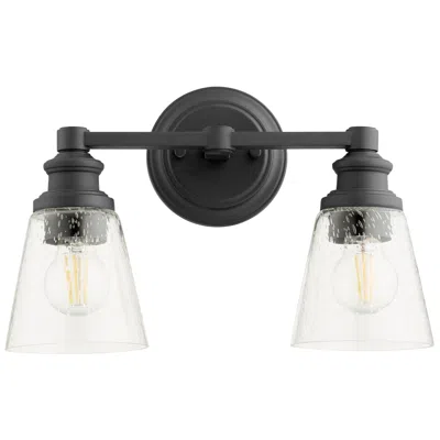 Quorum International Dunbar 2lt Textured Black Wall Mount