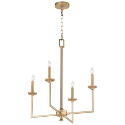 Quorum International Eldorado 4lt Aged Brass Chandelier