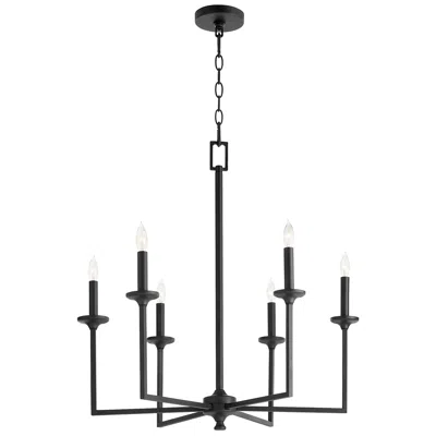 Quorum International Eldorado 6lt Matte Black Chandelier