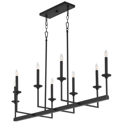 Quorum International Eldorado 8lt Matte Black Chandelier