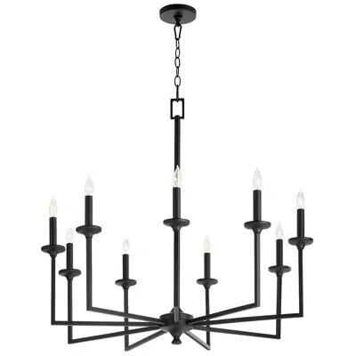 Quorum International Eldorado 9lt Matte Black Chandelier