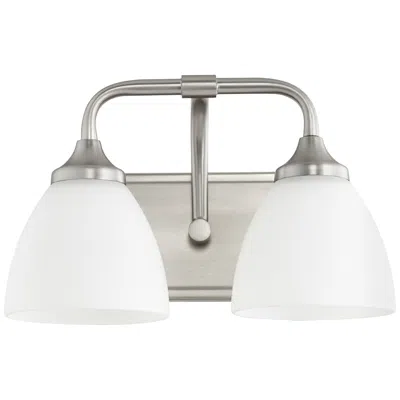 Quorum International Enclave 2lt Satin Nickel Vanity Light