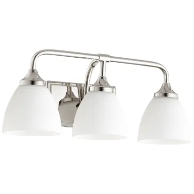 Quorum International Enclave 3lt Polished Nickel Vanity Light