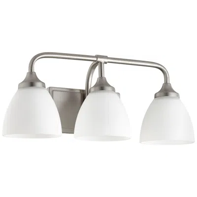 Quorum International Enclave 3lt Satin Nickel Vanity Light