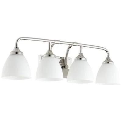 Quorum International Enclave 4lt Polished Nickel Vanity Light