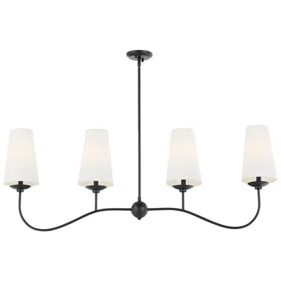 Quorum International Euphora 4lt Matte Black Chandelier