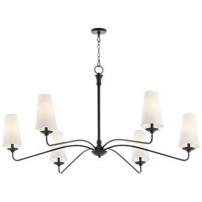 Quorum International Euphora 6lt Matte Black Chandelier