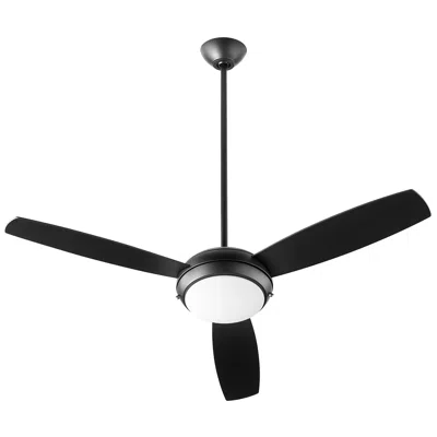 Quorum International Expo 52" 3 Blade Matte Black Led Ceiling Fan