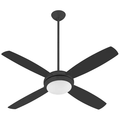 Quorum International Expo 52" 4 Blade Matte Black Led Ceiling Fan