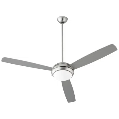 Quorum International Expo 60" 3 Blade Satin Nickel Led Ceiling Fan In Gray