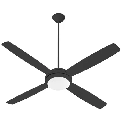 Quorum International Expo 60" 4 Blade Matte Black Led Ceiling Fan