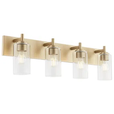 Quorum International Fallstaff 4lt Aged Brass Vanity Light