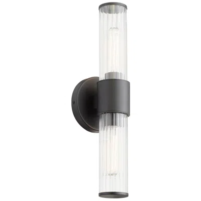 Quorum International Fuze 2lt Textured Black Wet Wall Sconce