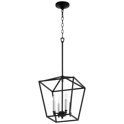 Quorum International Gabriel 4lt Textured Black Entry Pendant
