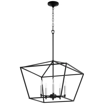 Quorum International Gabriel 5 Light Traditional Black Chandelier