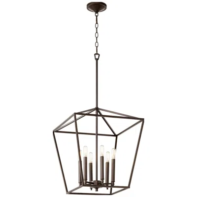 Quorum International Gabriel 6lt Oiled Bronze Entry Pendant