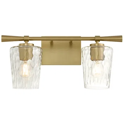 Quorum International Goodwin 2lt Aged Brass Vanity Light
