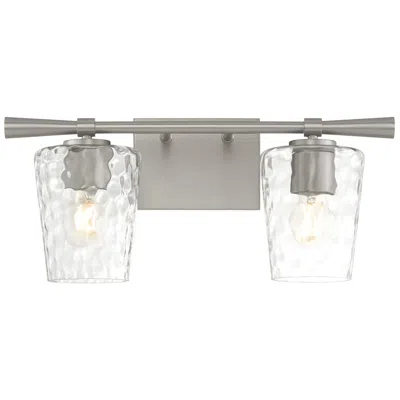 Quorum International Goodwin 2lt Satin Nickel Vanity Light In Silver
