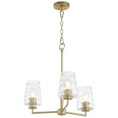 Quorum International Goodwin 3lt Aged Brass Chandelier