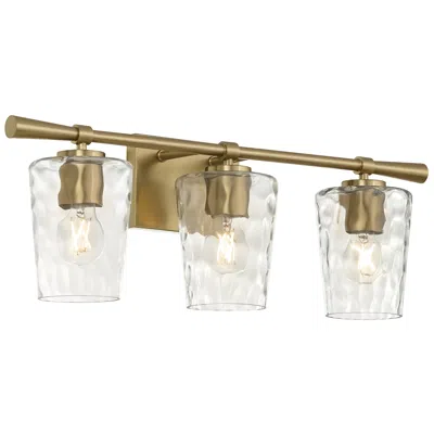 Quorum International Goodwin 3lt Aged Brass Vanity Light
