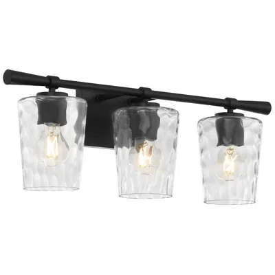 Quorum International Goodwin 3lt Matte Black Vanity Light