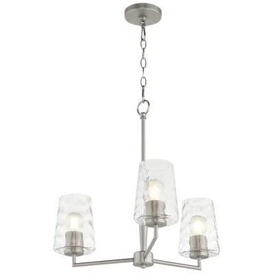 Quorum International Goodwin 3lt Satin Nickel Chandelier In Silver