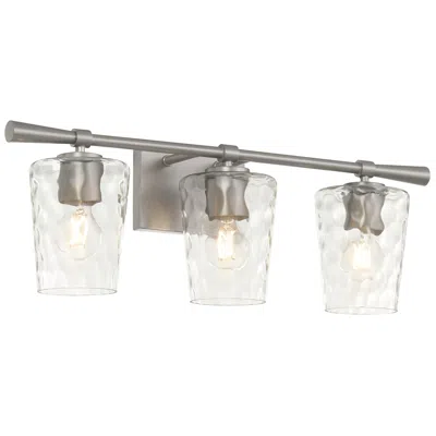 Quorum International Goodwin 3lt Satin Nickel Vanity Light In Silver