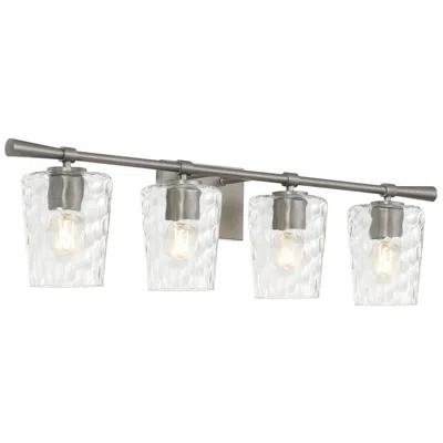 Quorum International Goodwin 4lt Satin Nickel Vanity Light In Silver