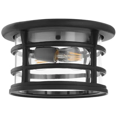 Quorum International Haley 11" Black Outdoor Ceiling Mount