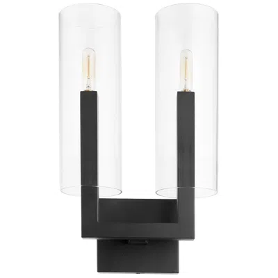 Quorum International Harbin 2lt Textured Black Wall Mount