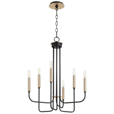 Quorum International Hope 6lt Textured Black Chandelier