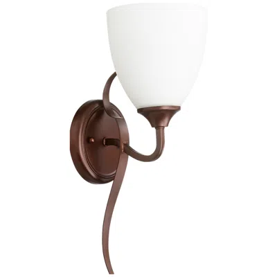 Quorum International Jardin 1lt Oiled Bronze Wall Mount In White
