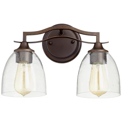 Quorum International Jardin 2lt Oiled Bronze Vanity Light In Brown