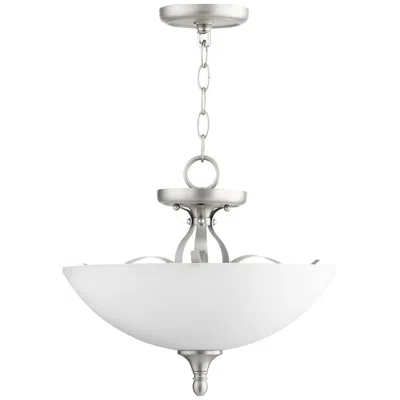 Quorum International Jardin 3lt Satin Nickel Semi-flush Mount