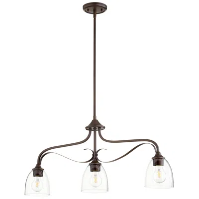 Quorum International Jardin 3lt Transitional Oiled Bronze Linear Pendant