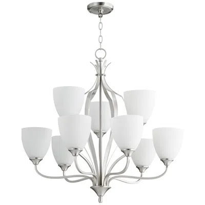 Quorum International Jardin 9lt Satin Nickel Chandelier
