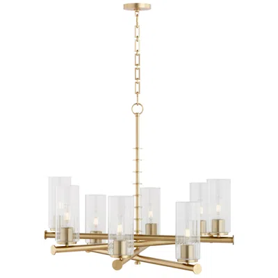 Quorum International Juniper 8lt Aged Brass Chandelier