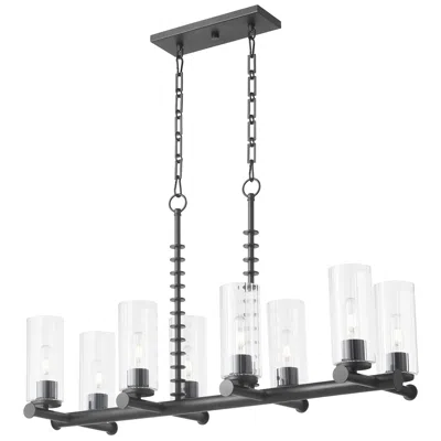 Quorum International Juniper 8lt Matte Black Linear Chandelier