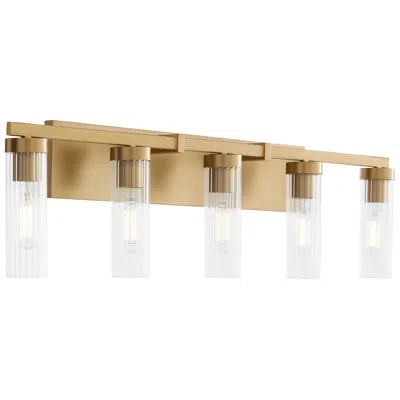 Quorum International Kilbey 5lt Aged Brass Vanity Light In Brown