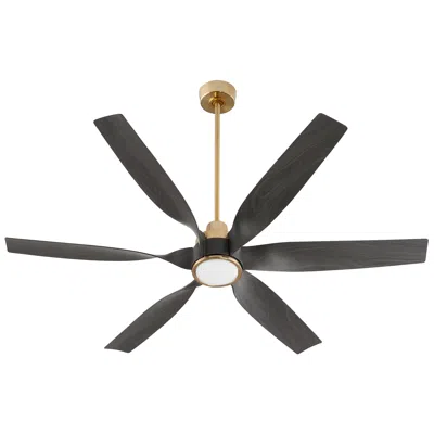 Quorum International Kimbo 60" Aged Brass 6bld Fan